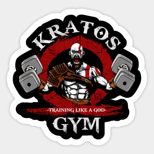 Kratos gym Sticker by ddjvigo